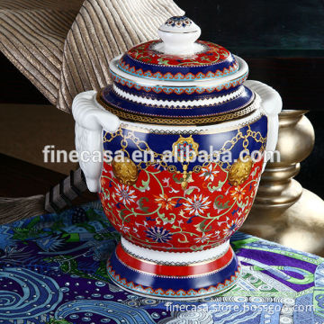 Luxury Fine New Bone China Big Decorative Canister of Grand Banquet